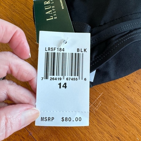 COPY - Ralph Lauren bikini top size 14 padded front ruche adjustablestrap$80 NEW - Picture 6 of 8